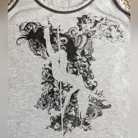 ❤️ Pole Dance Fitness Tank Top in Grey & Black by Zenana - Picture 7 of 14